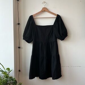 House of Harlow 1960 Black Puff Sleeve Dress